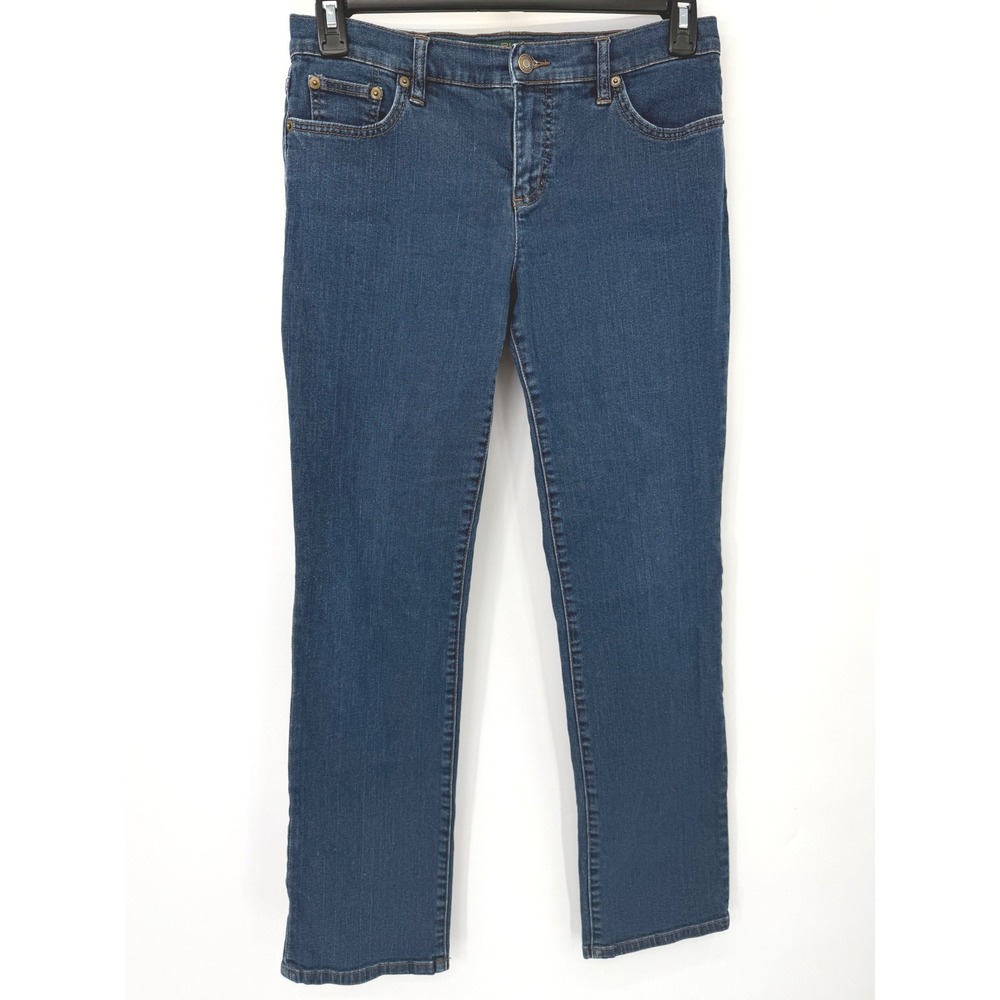 Lauren Jeans‎ Co Ralph Lauren Straight Womens 8 Blue Modern Straight Stretch